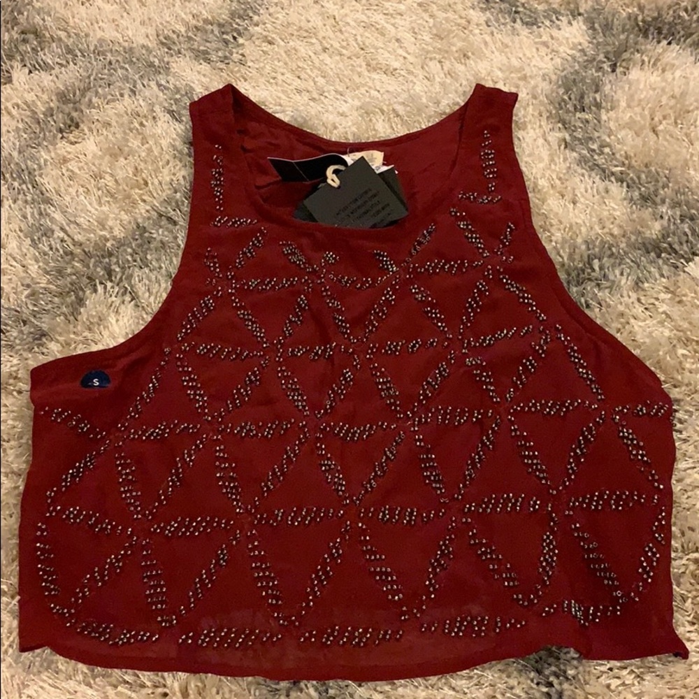 Red crop top